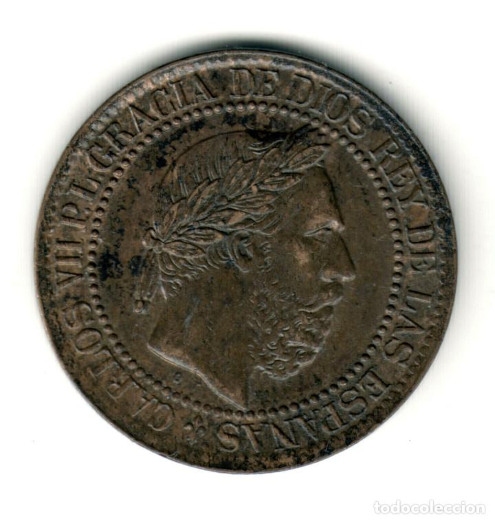 Monedas de Espa&ntilde;a: ESPA&Ntilde;A: 10 centimos 1875 Carlos VII ceca de O&ntilde;ate - Foto 1