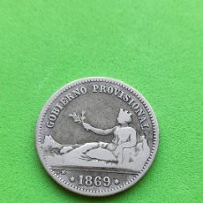 Monete da Spagna: GOBIERNO PROVISIONAL. 1 PESETA. AÑO 1869. PLATA.. Lote 299301363