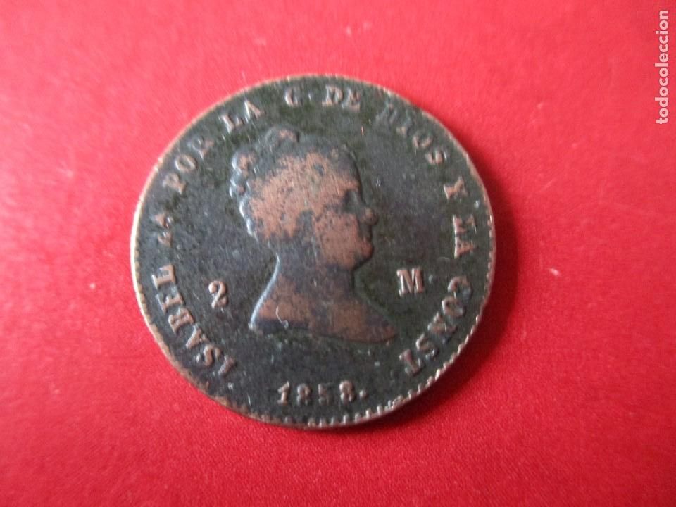 Monedas de Espa&ntilde;a: Isabel II. 2 maravedies 1858 Barcelona - Foto 1