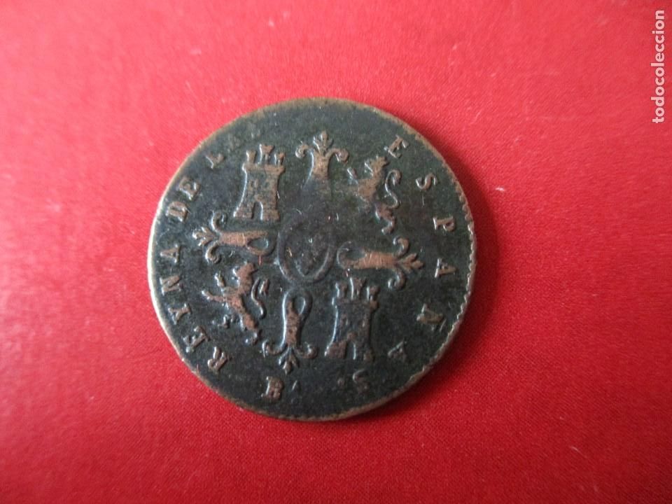 Monedas de Espa&ntilde;a: Isabel II. 2 maravedies 1858 Barcelona - Foto 2