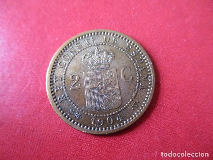 Monedas de Espa&ntilde;a: Alfonso XIII. 2 centimos de 1904 SMV - Foto 2