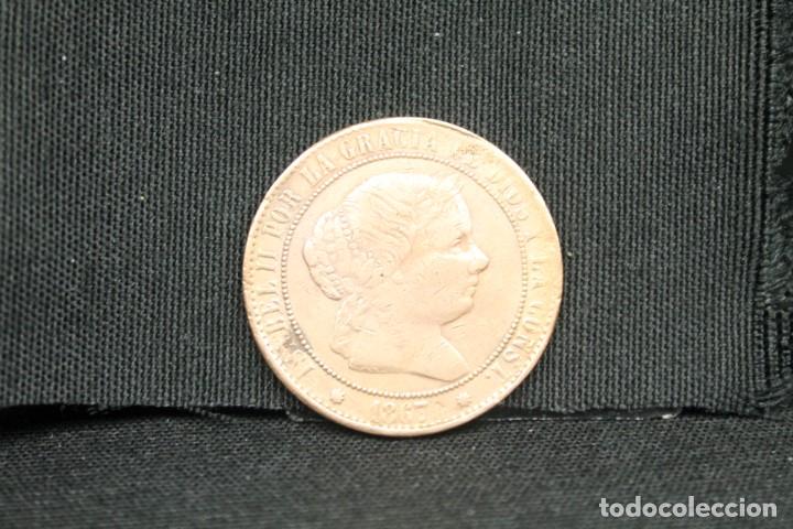 Monedas de Espa&ntilde;a: ISABEL II, 5 C&Eacute;NTIMOS DE ESCUDO, 1867, - Foto 1