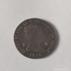 Monedas de España: MONEDA ESPAÑA. ISABEL II. 1840. SEGOVIA. 8 MARAVEDIS. COBRE. ORIGINAL.