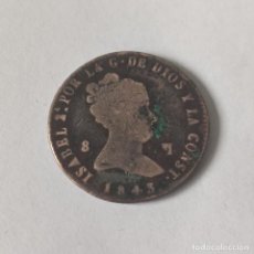 Monedas de España: MONEDA ESPAÑA. ISABEL II. 1843. JUBIA. 8 MARAVEDIS. COBRE. ORIGINAL.