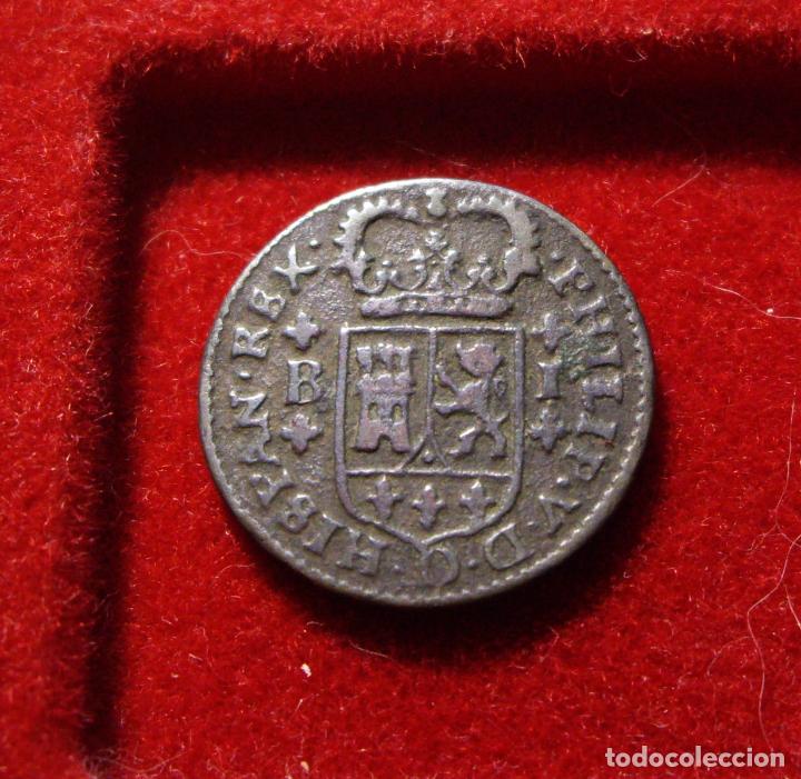 Monedas de Espa&ntilde;a: FELIPE V - 1 MARAVEDI 1718 - BURGOS - Foto 1