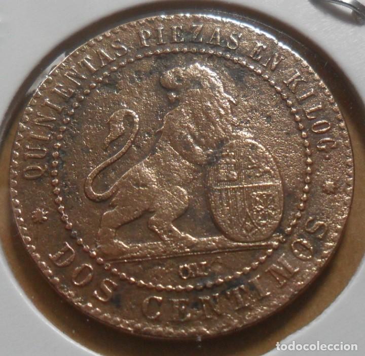 Monedas de Espa&ntilde;a: ESPA&Ntilde;A - 2 CENTIMOS - 1870 - Foto 2