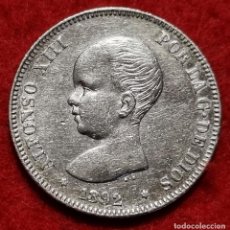 Monedas de España: MONEDA DE PLATA ALFONSO XIII 2 PESETAS 1892 MBC+ EBC ESTRELLAS VISIBLES 18 92 ORIGINAL M1298. Lote 302239873