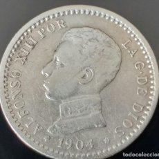 Monedas de España: MONARQUIA ESPAÑOLA 50 CENTIMOS DE ALFONSO XIII AÑO 1904 EN BC. Lote 302338728