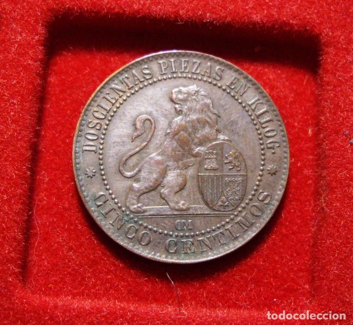 Monedas de Espa&ntilde;a: 5 CENTIMOS 1870 - MUY BONITA - Foto 2