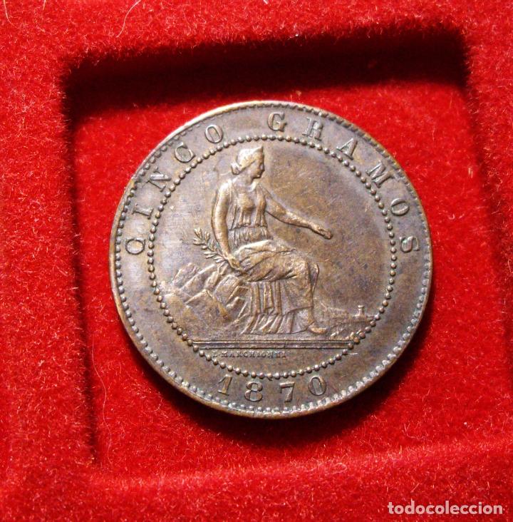 Monedas de Espa&ntilde;a: 5 CENTIMOS 1870 - MUY BONITA - Foto 1