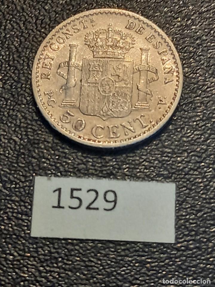 Monedas de Espa&ntilde;a: Espa&ntilde;a 50 c&eacute;ntimos 1904 estrellas 1-0 - Foto 3