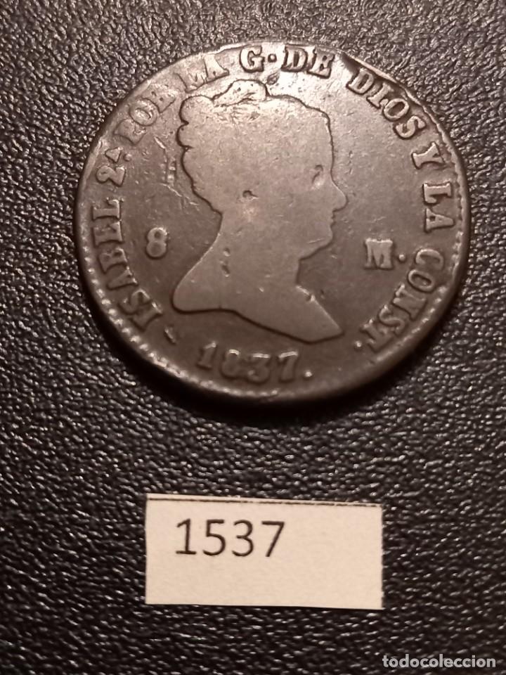 Monedas de Espa&ntilde;a: Espa&ntilde;a 8 maraved&iacute;s 1837, Segovia - Foto 1