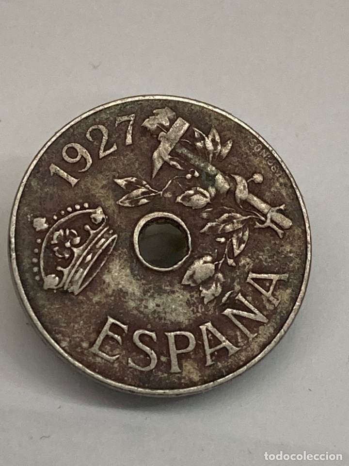 Monedas de Espa&ntilde;a: Moneda 25 c&eacute;ntimos 1927 - Foto 2