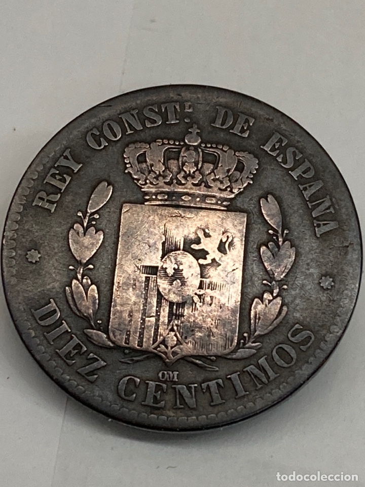 Monedas de Espa&ntilde;a: Moneda 10 c&eacute;ntimos 1879 - Foto 2