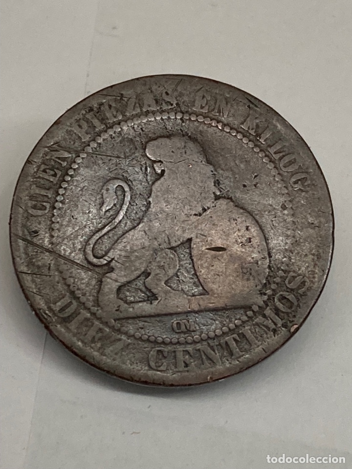 Monedas de Espa&ntilde;a: Moneda diez c&eacute;ntimos 1870 - Foto 1