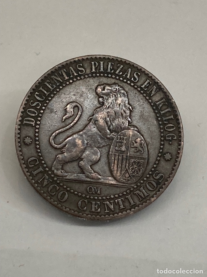 Monedas de Espa&ntilde;a: Moneda de 5 c&eacute;ntimos 1870 - Foto 1