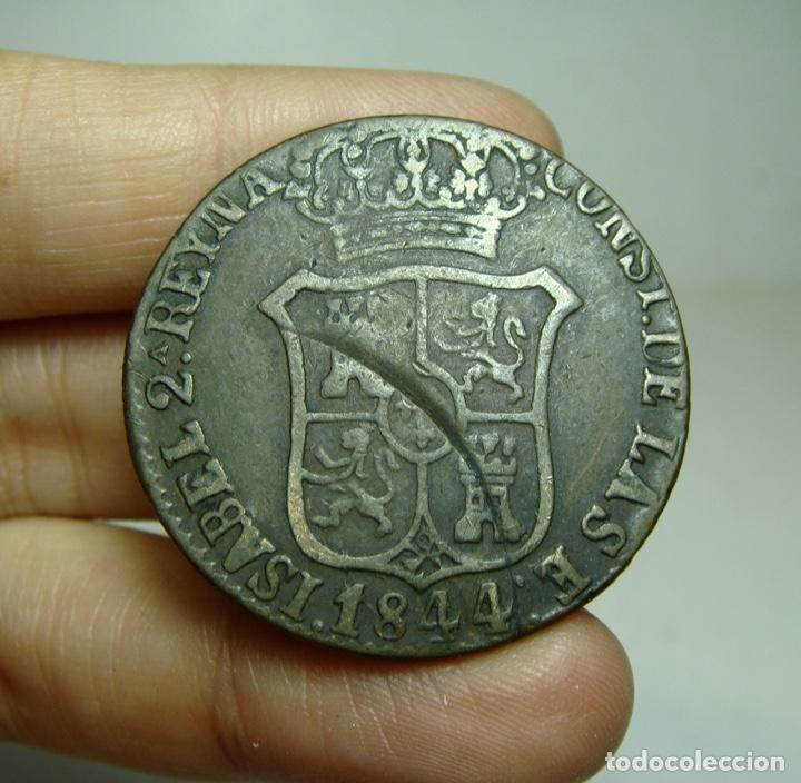 Monedas de Espa&ntilde;a: 6 Quartos. Isabel II. Catalu&ntilde;a - 1844 - Foto 2