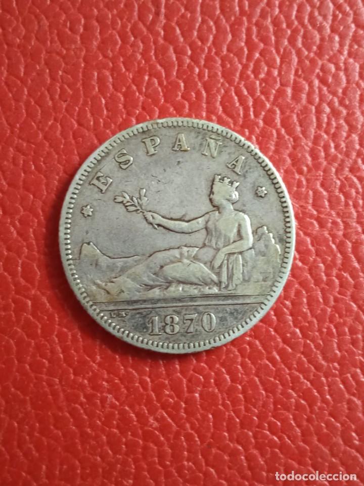 Monedas de Espa&ntilde;a: MONEDA PLATA 2 PTA ESPA&Ntilde;A A&Ntilde;O 1870. - Foto 1