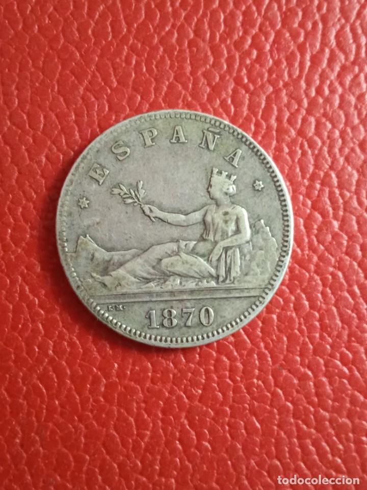 Monedas de Espa&ntilde;a: MONEDA PLATA 2 PTA ESPA&Ntilde;A A&Ntilde;O 1870. - Foto 1