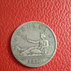 Monedas de España: MONEDA PLATA 2 PTA ESPAÑA AÑO 1870.. Lote 303284418