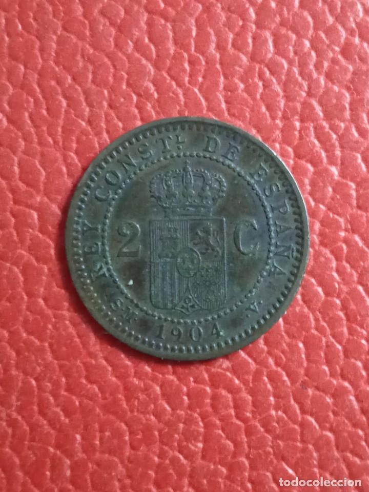 Monedas de Espa&ntilde;a: MONEDA 2 CENT. ALFONSO XIII A&Ntilde;O 1904. - Foto 2