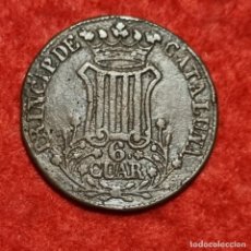 Monedas de España: MONEDA ISABEL II 6 CUAR 1841 PRINCIPADO DE CATALUÑA MBC+ ORIGINAL , C12