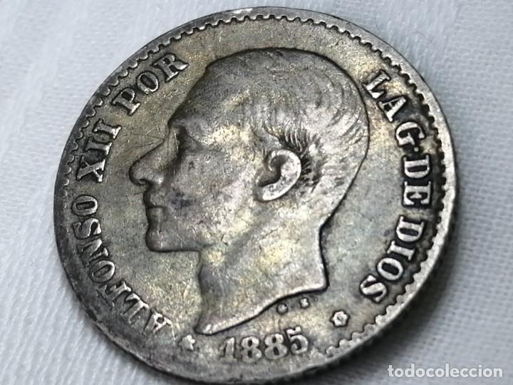 Monedas de Espa&ntilde;a: ALFONSO XII. 50 c&eacute;ntimos. 1885. MBC - Foto 2