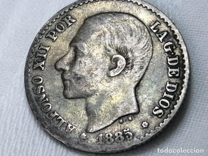 Monedas de Espa&ntilde;a: ALFONSO XII. 50 c&eacute;ntimos. 1885. MBC - Foto 5