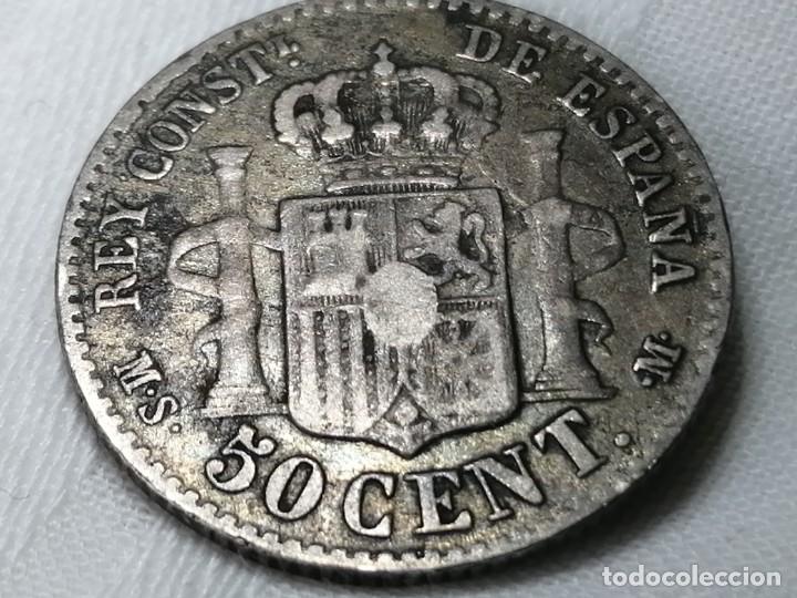 Monedas de Espa&ntilde;a: ALFONSO XII. 50 c&eacute;ntimos. 1885. MBC - Foto 10
