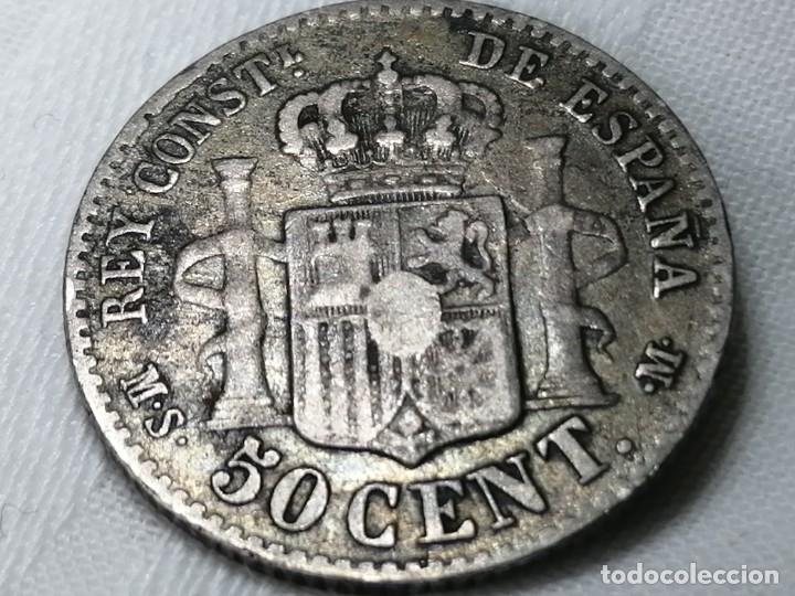 Monedas de Espa&ntilde;a: ALFONSO XII. 50 c&eacute;ntimos. 1885. MBC - Foto 12