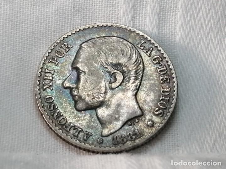 Monedas de Espa&ntilde;a: ALFONSO XII. 50 c&eacute;ntimos. 1881. MSM. MBC - Foto 5