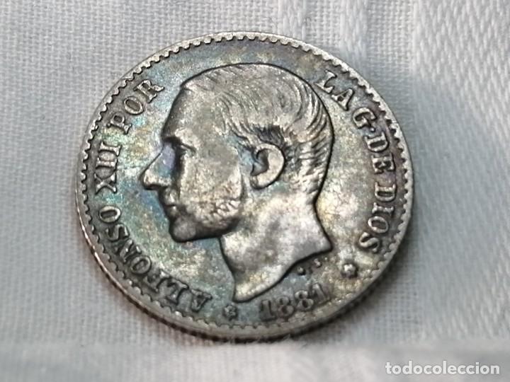 Monedas de Espa&ntilde;a: ALFONSO XII. 50 c&eacute;ntimos. 1881. MSM. MBC - Foto 6