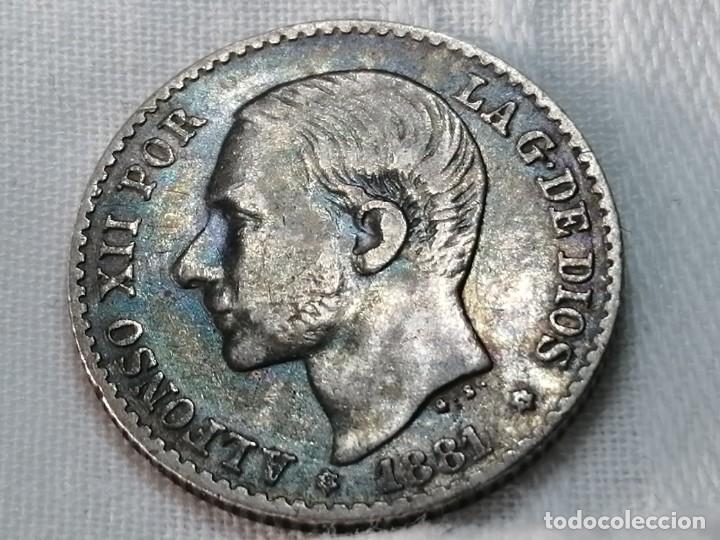Monedas de Espa&ntilde;a: ALFONSO XII. 50 c&eacute;ntimos. 1881. MSM. MBC - Foto 8