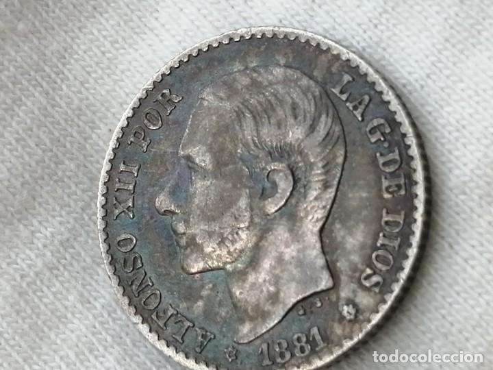 Monedas de Espa&ntilde;a: ALFONSO XII. 50 c&eacute;ntimos. 1881. MSM. MBC - Foto 10