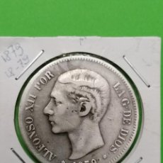 Monedas de España: MONEDA 5 PESETAS, 1879, ALFONSO XII ,PLATA 900, 25 GR ,MBC ESTRELLAS 19-79 (VER FOTOS). Lote 306267278