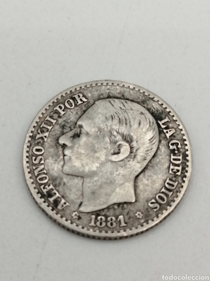 Monedas de Espa&ntilde;a: 50 cent Alfonso Xlll 1881. Plata - Foto 2
