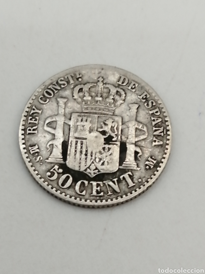 Monedas de Espa&ntilde;a: 50 cent Alfonso Xlll 1881. Plata - Foto 1