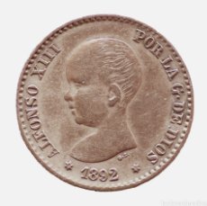 Monedas de España: 50 CENTIMOS 1892 *9*2 ALFONSO XIII PGM. Lote 307167533