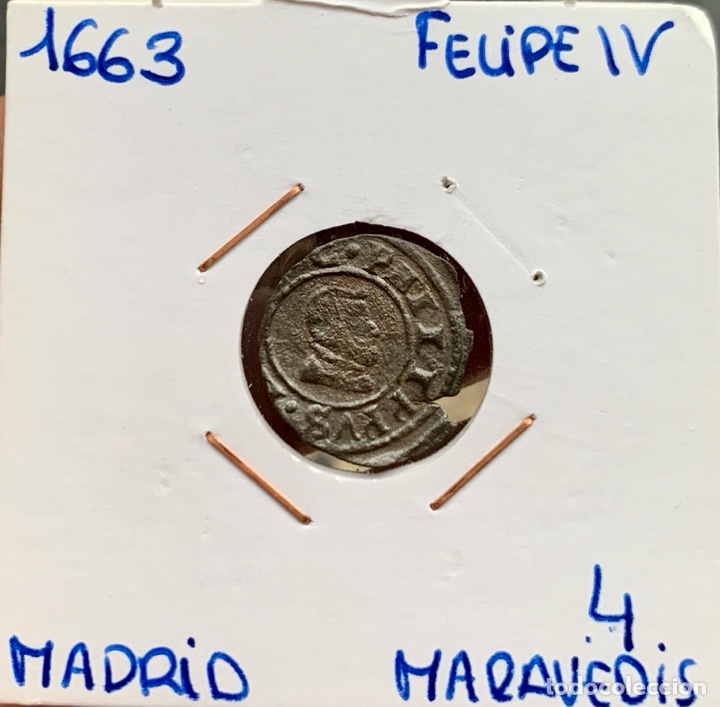 Monedas de Espa&ntilde;a: Moneda FELIPE IV 4 Maravedis 1663 Madrid - Foto 5