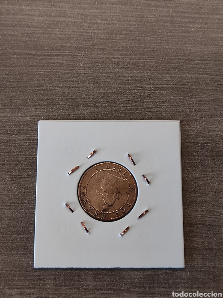 Monedas de Espa&ntilde;a: Moneda Espa&ntilde;a 2 c&eacute;ntimos 1870 OM km#661 - Foto 2