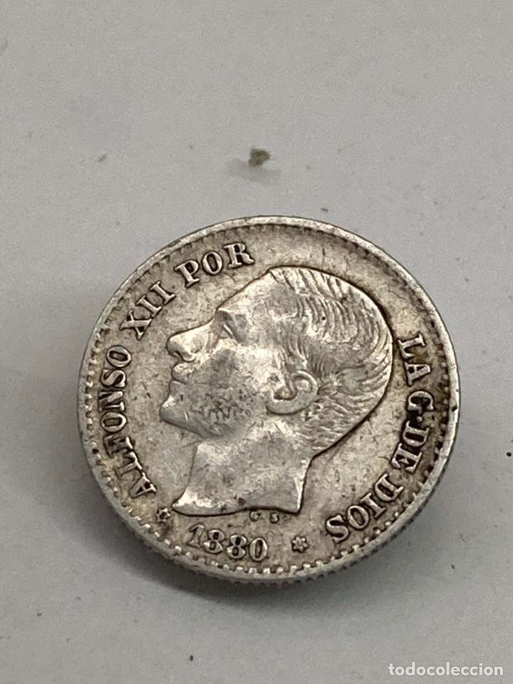 Monedas de Espa&ntilde;a: Moneda de plata 50 c&eacute;ntimos 1880 - Foto 1