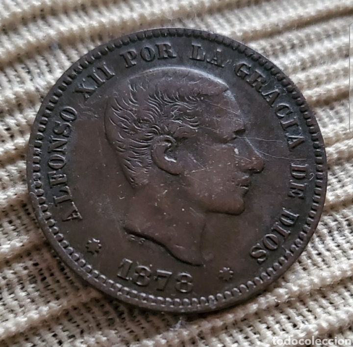 Monedas de Espa&ntilde;a: 5 centimos 1878 Alfonso Xll EXCELENTE - Foto 1