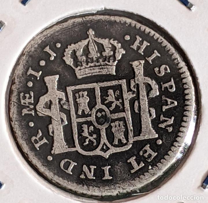 Monedas de Espa&ntilde;a: Moneda de 1/2 real de Carlos IV, 1803 Lima - Foto 2