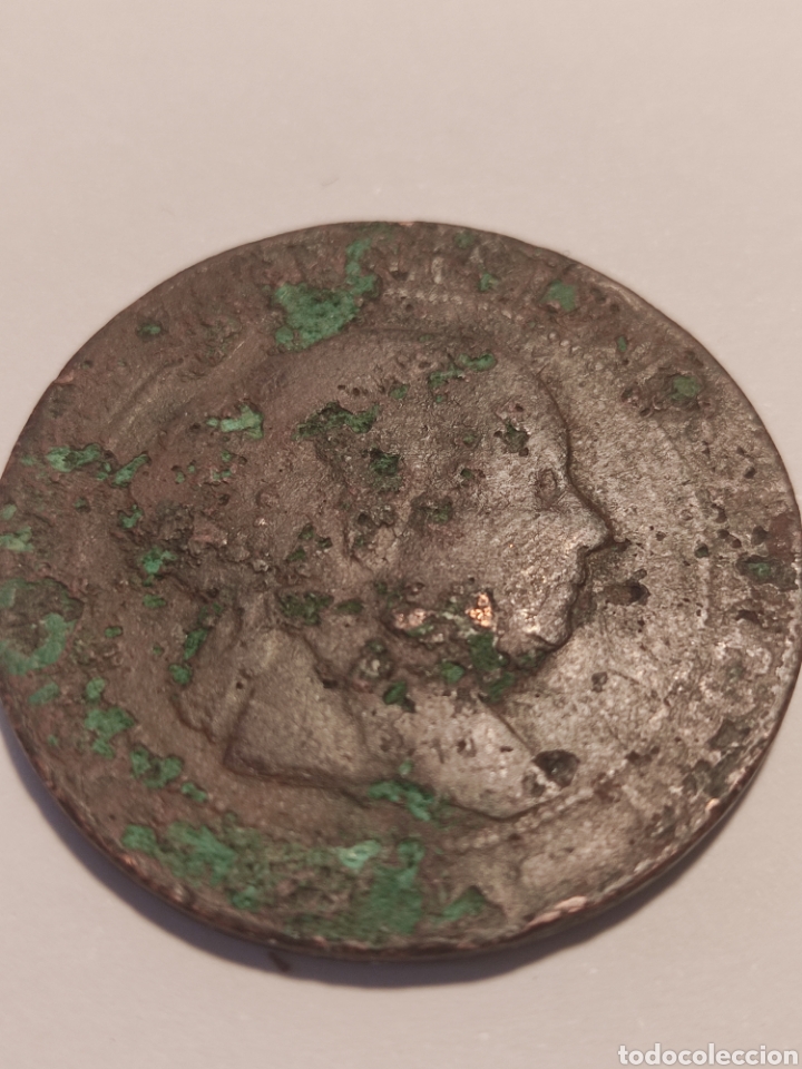 Monedas de Espa&ntilde;a: Moneda 2 1/2 c&eacute;ntimos de escudo Isabel II - Foto 2