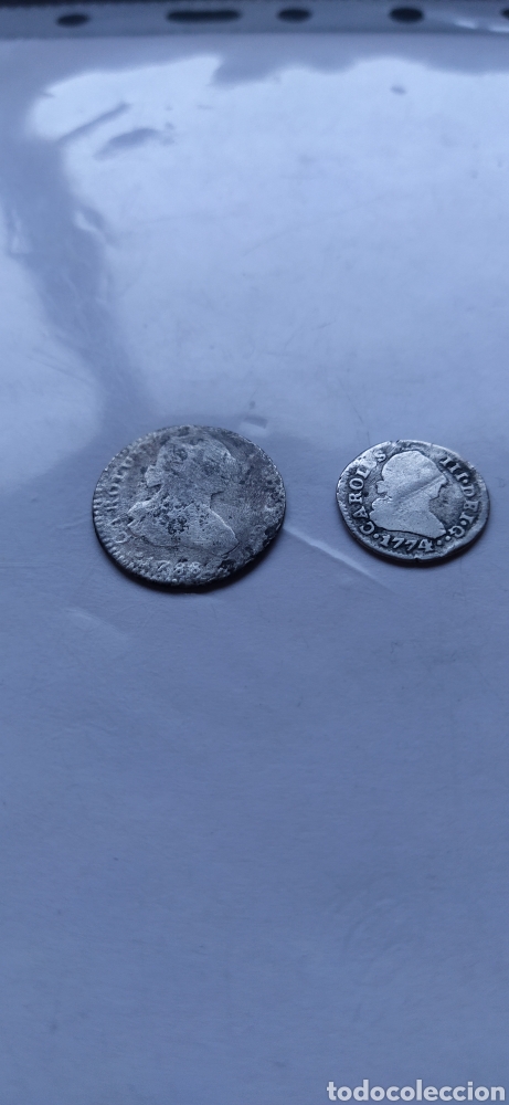 Monedas de Espa&ntilde;a: Monedas de plata Carlos III - Foto 2