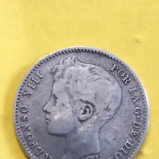 Monedas de España: 1 PESETA DE ALFONSO XIII AÑO 1899 PLATA. Lote 309952368