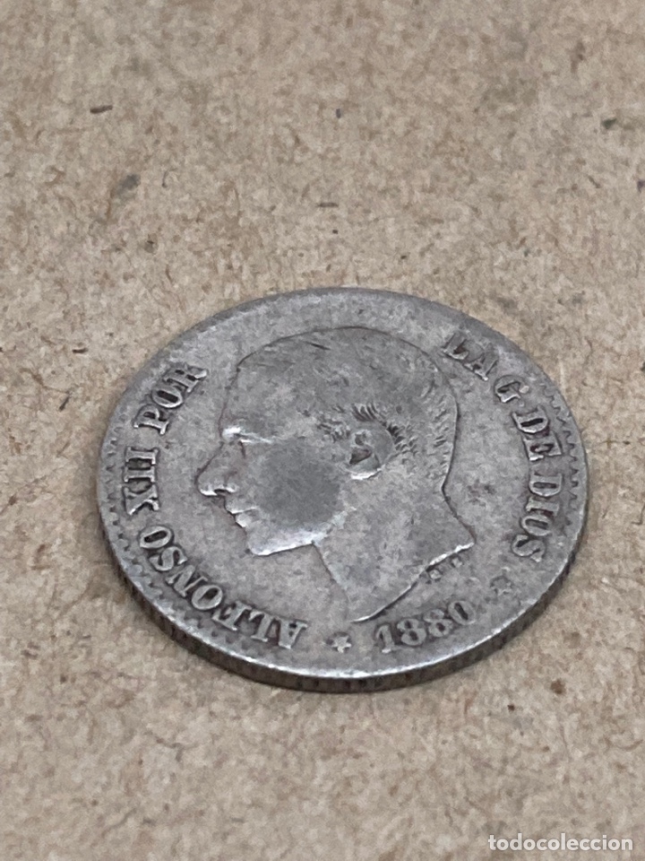 Monedas de Espa&ntilde;a: Moneda de plata 50cent 1880 - Foto 2
