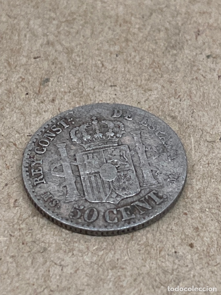 Monedas de Espa&ntilde;a: Moneda de plata 50cent 1880 - Foto 1