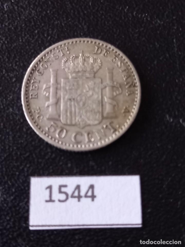 Monedas de Espa&ntilde;a: Espa&ntilde;a 50 c&eacute;ntimos 1904 estrellas 1-0 - Foto 2