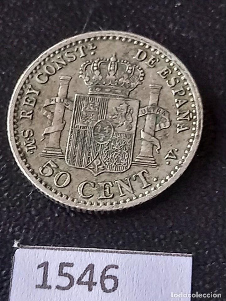 Monedas de Espa&ntilde;a: Espa&ntilde;a 50 c&eacute;ntimos 1904 estrellas 0-4 - Foto 2